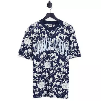 Футболка Tommy Jeans Cotton Collegiate Logo, темно-синий/серый