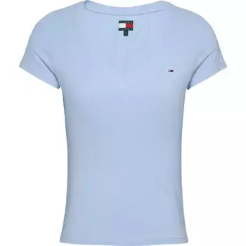 Футболка Tommy Jeans DW0DW20458 Slim Fit short sleeve v neck, синий