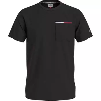 Футболка Tommy Jeans Essential Flag Pocket, черный