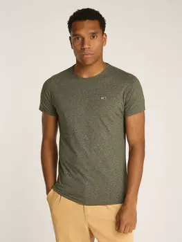 Футболка Tommy Jeans JASPE Slim Fit, зеленый