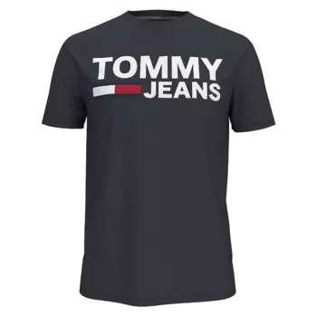 Футболка Tommy Jeans Lockup, черно-синий