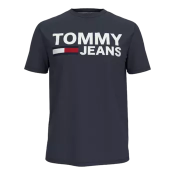 Футболка Tommy Jeans Lockup, темно-синий
