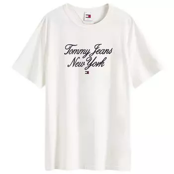 Футболка Tommy Jeans Luxe Serif Ny, белый