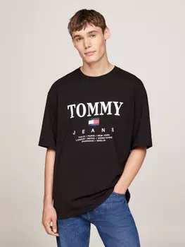 Футболка Tommy Jeans Oversize fit, черный