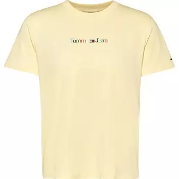 Футболка Tommy Jeans Reg Color Serif Linear, желтый