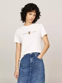 Футболка Tommy Jeans Regular Fit, белый