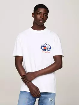 Футболка Tommy Jeans Regular Fit, белый