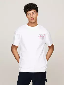 Футболка Tommy Jeans Regular Fit, белый