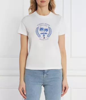 Футболка Tommy Jeans Regular Fit, белый