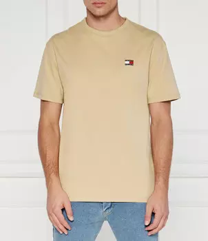 Футболка Tommy Jeans Regular Fit, бежевый