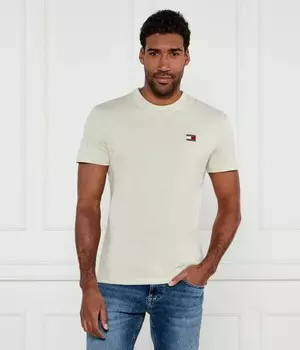 Футболка Tommy Jeans Regular Fit с мини логотипом, бежевый