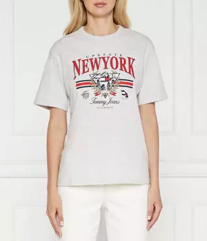 Футболка Tommy Jeans Regular Fit, серый