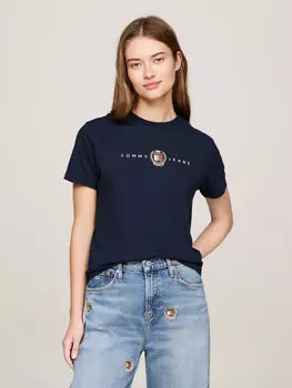 Футболка Tommy Jeans Regular Fit, темно-синий