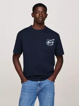 Футболка Tommy Jeans Regular Fit, темно-синий