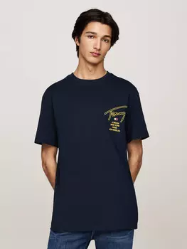 Футболка Tommy Jeans Regular Fit, темно-синий