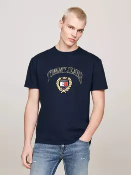 Футболка Tommy Jeans Regular Fit, темно-синий