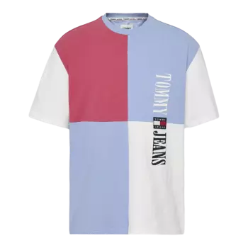 Футболка Tommy Jeans Retro Colorblock Skater, голубой