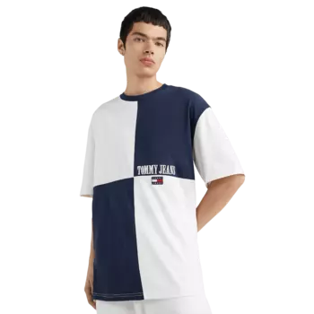 Футболка Tommy Jeans Retro Colorblock Skater, темно-синий