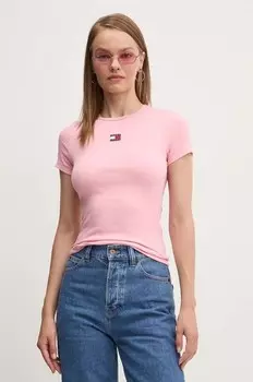 Футболка Tommy Jeans, розовый
