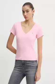 Футболка Tommy Jeans, розовый
