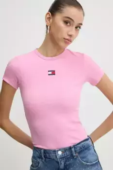 Футболка Tommy Jeans, розовый