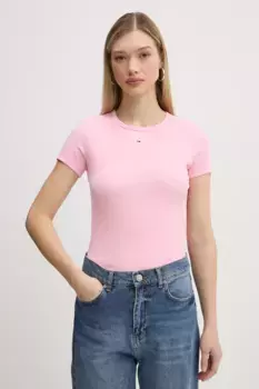 Футболка Tommy Jeans, розовый