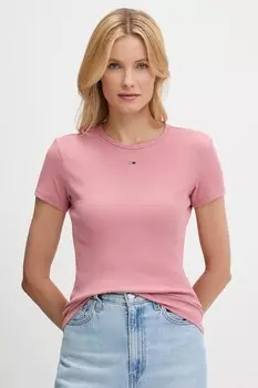 Футболка Tommy Jeans, розовый