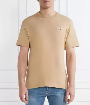 Футболка Tommy Jeans с короткими рукавами, бежевый