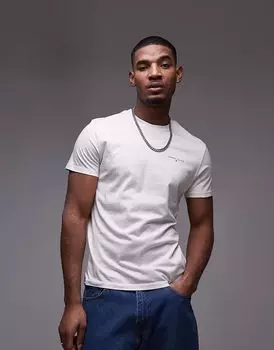 Футболка Tommy Jeans с логотипом на груди в цвете овсяный вереск