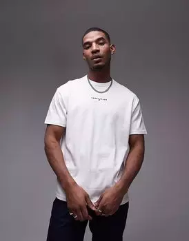 Футболка Tommy Jeans с маленьким линейным логотипом белого цвета