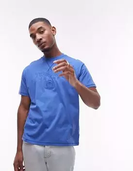 Футболка Tommy Jeans с тональным гербом синего цвета