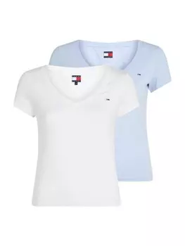 Футболка Tommy Jeans Shirt, цвет light blue/white