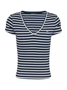 Футболка Tommy Jeans Shirt ESSENTIAL, цвет dark blue/white
