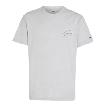 Футболка Tommy Jeans Signature Logo, серебристо-серый
