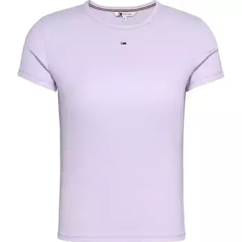 Футболка Tommy Jeans Slim Essential Ext, фиолетовый