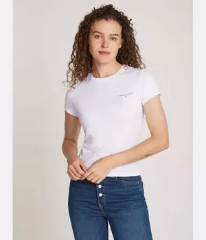 Футболка Tommy Jeans Slim Fit, белый