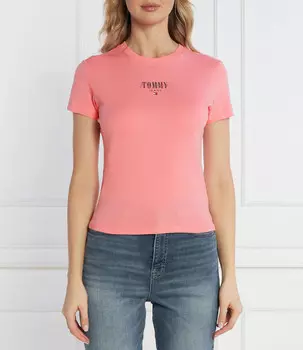 Футболка Tommy Jeans Slim Fit, роза