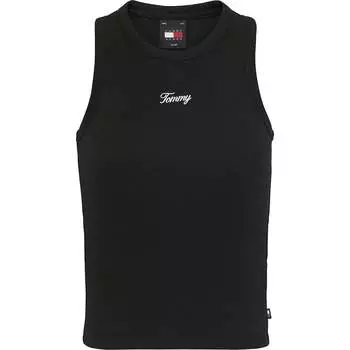 Футболка Tommy Jeans Slim Script Tank Ext, черный