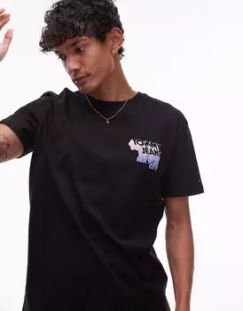 Футболка Tommy Jeans Stack Backprint черного цвета