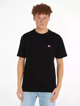 Футболка Tommy Jeans "TJM REG BADGE TEE EXT" с круглым вырезом, черный