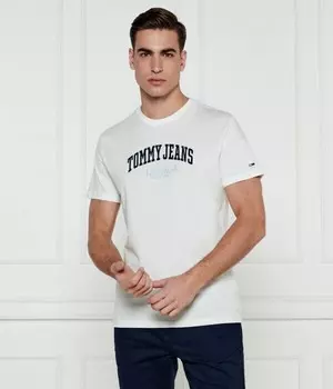 Футболка Tommy Jeans Varsity Pop Slim Fit, белый