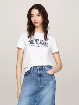 Футболка Tommy Jeans VARSITY Regular Fit, белый