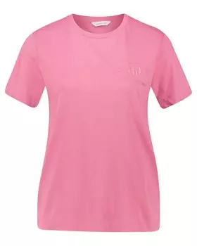 Футболка тон-щит стандартного кроя Gant, розовый