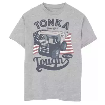 Футболка Tonka Tough с логотипом и графическим рисунком американского флага для мальчиков 8–20 лет Licensed Character