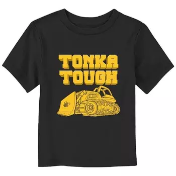 Футболка Tonka Tough Truck с рисунком для мальчиков и малышей Licensed Character, черный