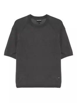 Футболка тонкой вязки Emporio Armani, серый
