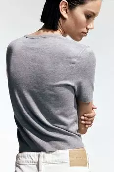 Футболка тонкой вязки H&M, серый