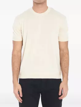 Футболка тонкой вязки Moncler, нейтральный