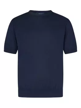 Футболка тонкой вязки с короткими рукавами Herno, синий