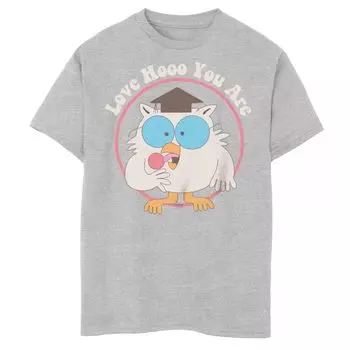 Футболка Tootsie Pop Roll для мальчиков 8–20 лет с рисунком Mr. Owl Love Hoo You Are Lollipop Circle Licensed Character